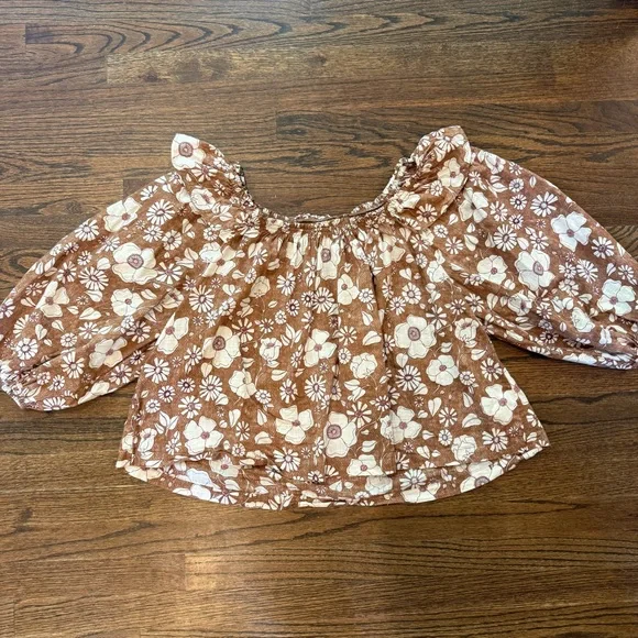 Free People Miss Daisy Ruffled Long Sleeve Boho Top Spring Summer - Picture 2 of 10